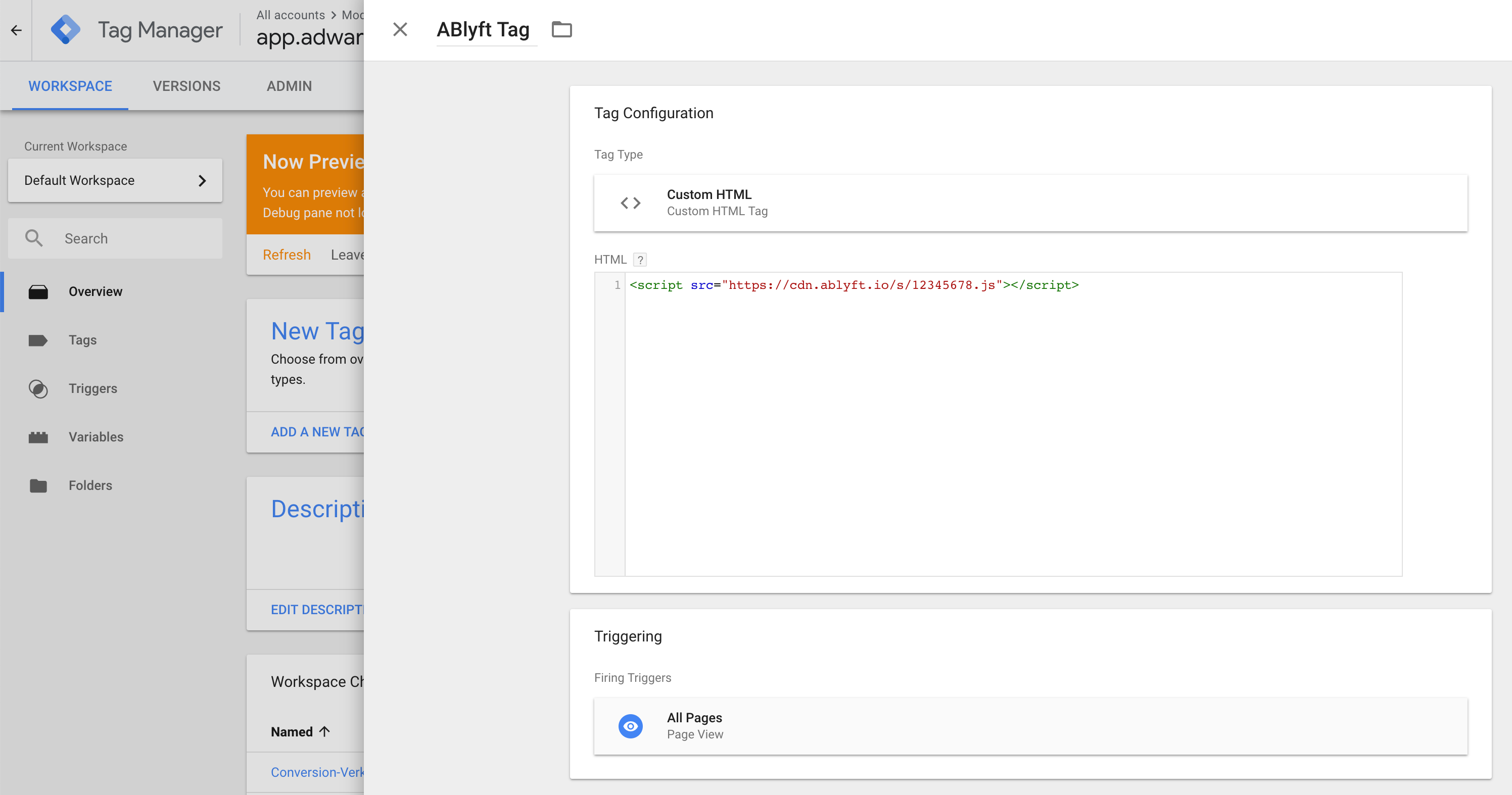 ablyft-project-snippet-implementation-google-tag-manager